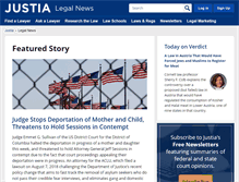 Tablet Screenshot of news.justia.com