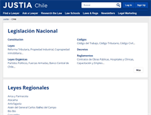 Tablet Screenshot of chile.justia.com