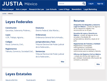 Tablet Screenshot of mexico.justia.com