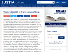 Tablet Screenshot of intellectualpropertyopinions.justia.com