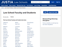 Tablet Screenshot of lawschools.justia.com