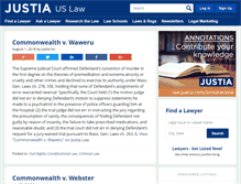 Tablet Screenshot of massachusettssupremecourtopinions.justia.com