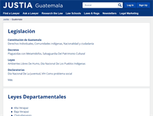 Tablet Screenshot of guatemala.justia.com