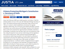 Tablet Screenshot of michigansupremecourtopinions.justia.com