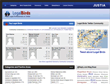 Tablet Screenshot of legalbirds.justia.com