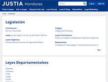 Tablet Screenshot of honduras.justia.com
