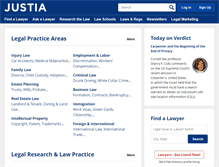 Tablet Screenshot of justia.com