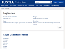 Tablet Screenshot of colombia.justia.com