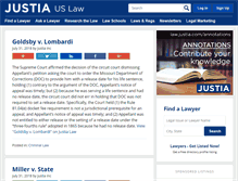 Tablet Screenshot of missourisupremecourtopinions.justia.com