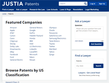 Tablet Screenshot of patents.justia.com