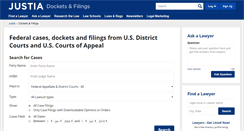 Desktop Screenshot of dockets.justia.com
