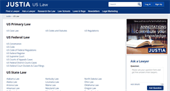 Desktop Screenshot of law.justia.com