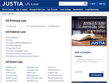 Tablet Screenshot of law.justia.com